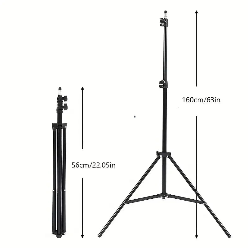 Metal Aluminum Alloy Light Stand Photography Portable Tripod with 1/4 Screw