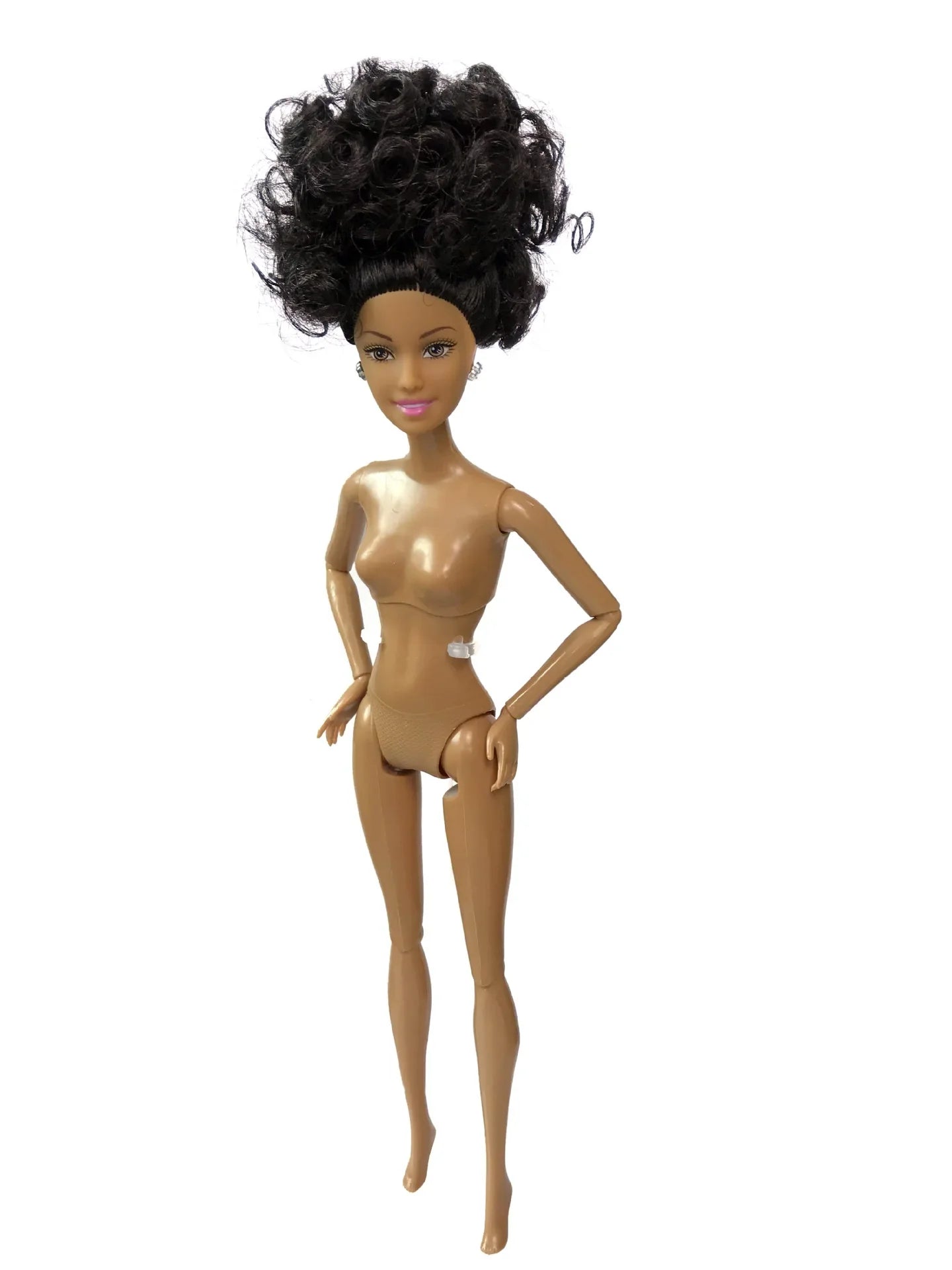 30cm Height Black Dolls Multi-jointed Black Skin African Dolls with Black Hair for Girls Diy Dress Up Toys