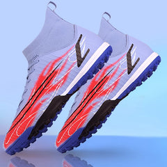 Soccer Shoes Men High Ankle Adult Professional Non-Slip Spike Indoor Football Boots