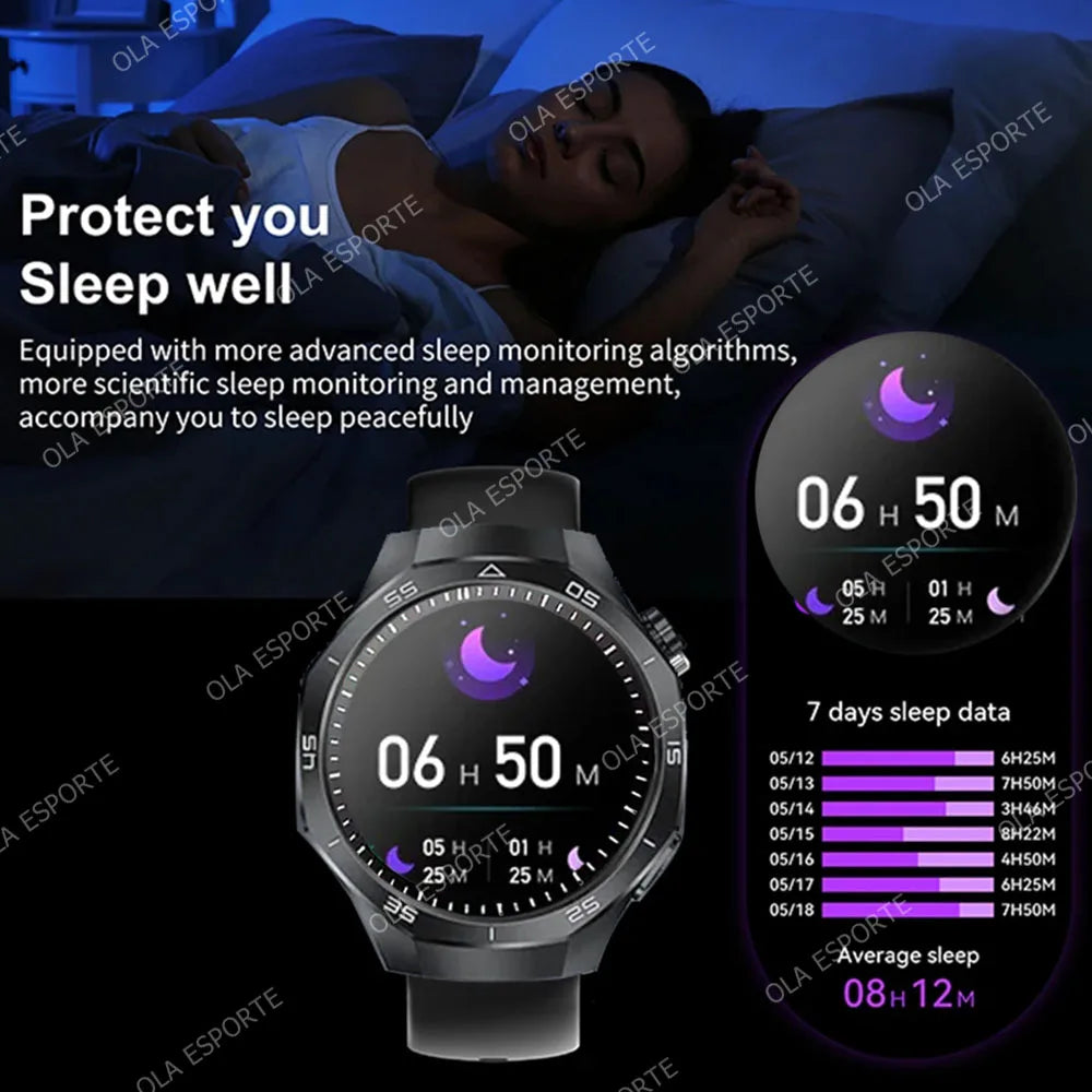 2025 New GPS NFC GT5 Pro Smart Watch Men HD AMOLED Screen Heart rate Bluetooth Call IP68 Waterproof Man Smartwatch Holiday Gifts