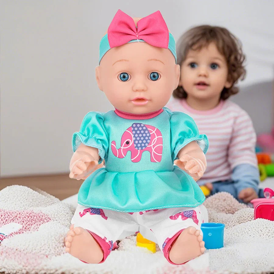12inch Realistic Reborn Baby Doll For Kids Cute Baby Doll Movable Doll With Jumpsuits Birthday Gifts Children's Toys