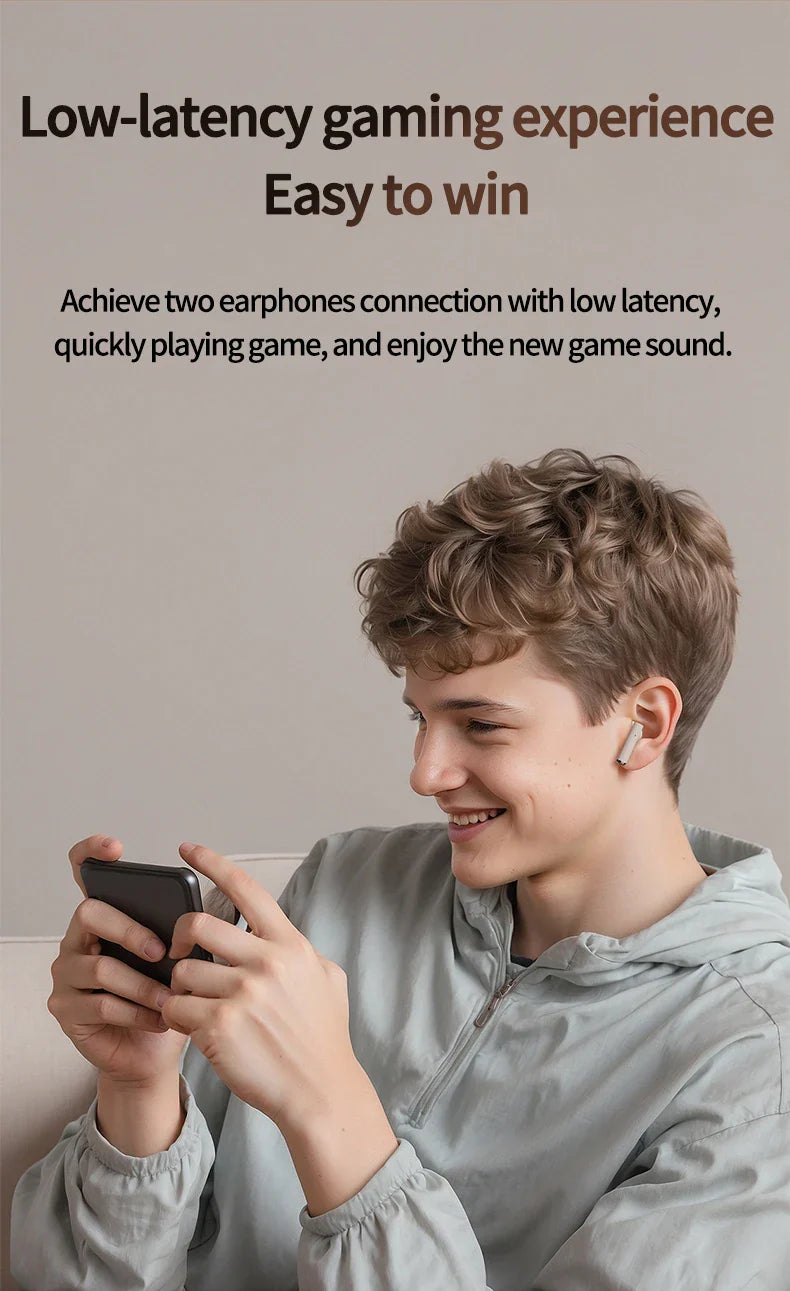 Q86 Bluetooth 5.3 Wireless Headphones Power LED Digital Display 24hours Endurance HiFi Gaming Headsets Waterproof Sports Earbuds