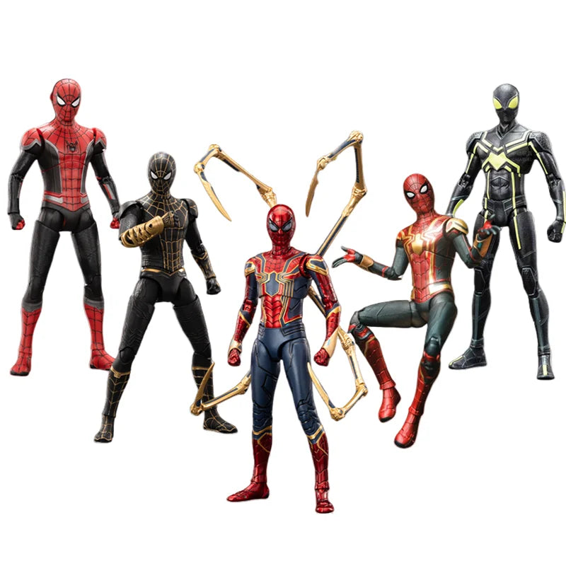Original ZD PS4 Spider Man Anime Peter Parker Gold Black Action Figure Statue Model Desktop Ornament Garage Kit Birthday Gifts