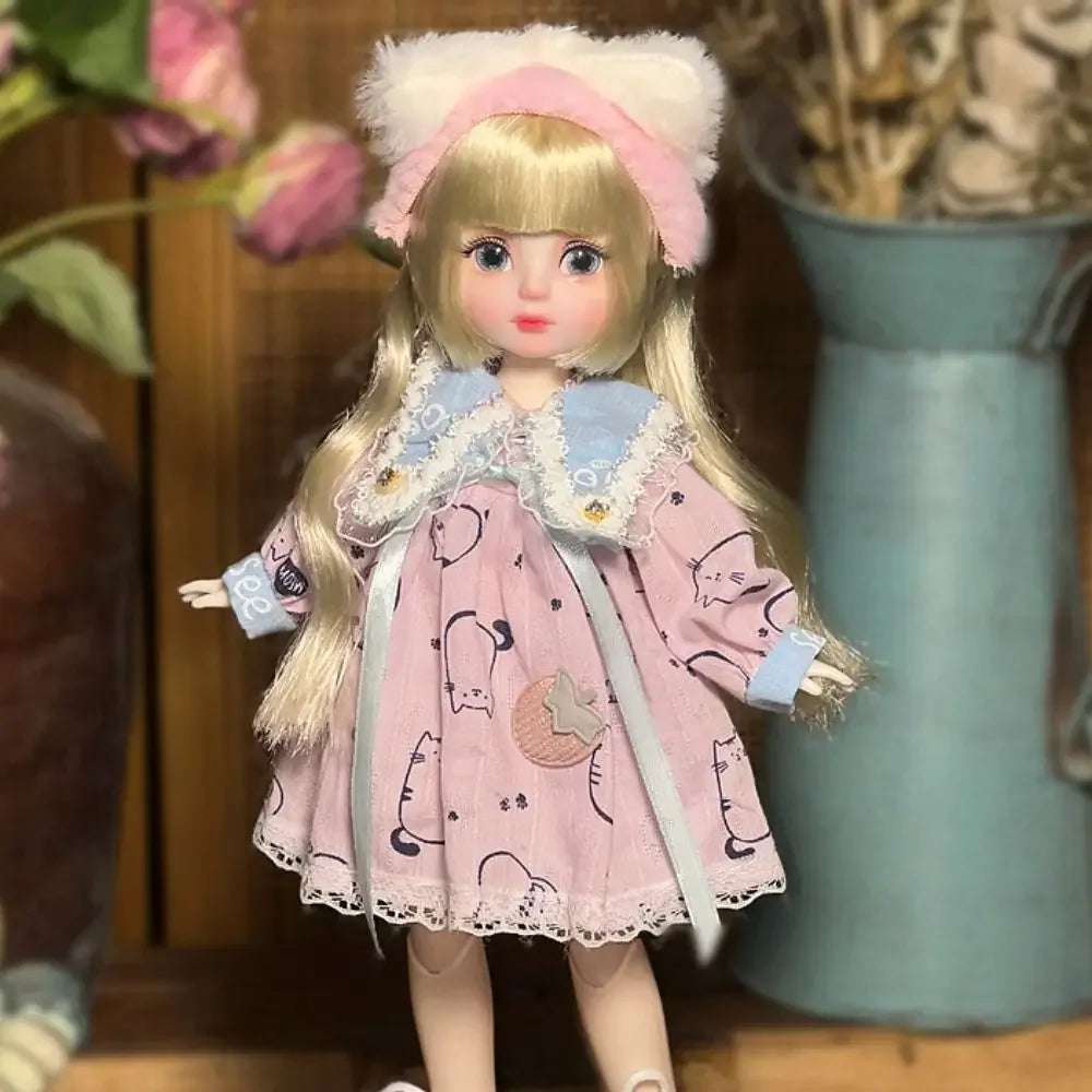 Ball jointed Doll Toys Bjd Dolls For Girls Dolls 1/6 Starry Gray Eyes 30cm Lolita Fashion Dress DIY Toy Children Birthday Gifts