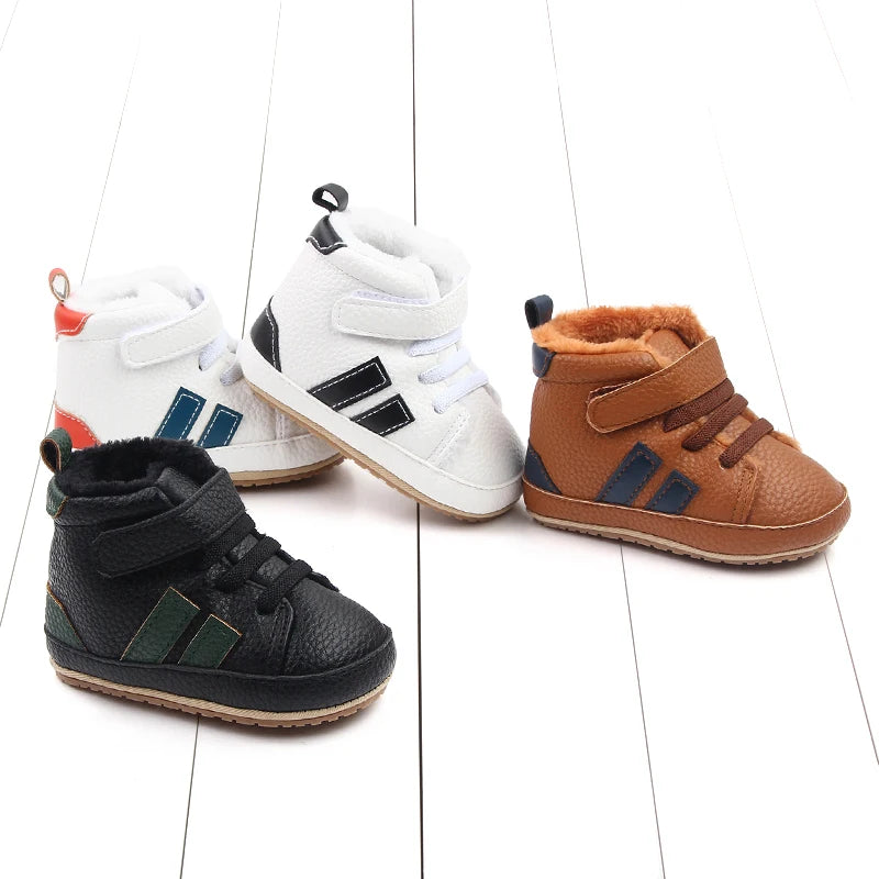 Baby Winter and Autumn Toddler Infant First Walking Shoes Ankle-covered