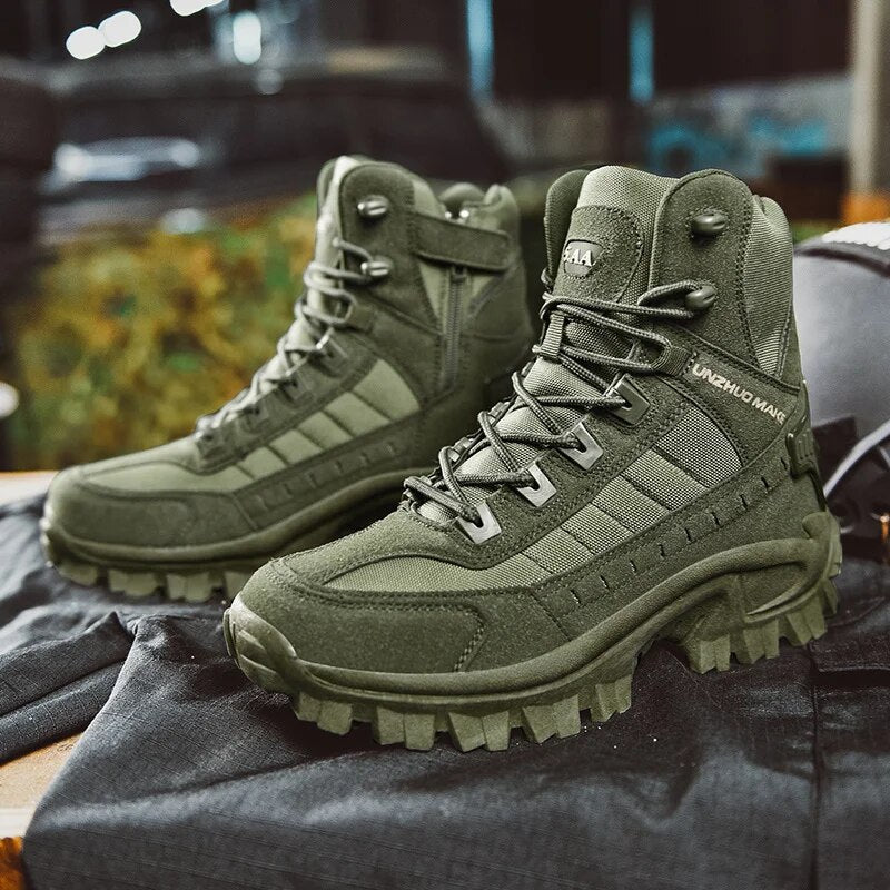Men Military Tactical Boots Winter Waterproof Leather For Male Tactical Army Desert Boots