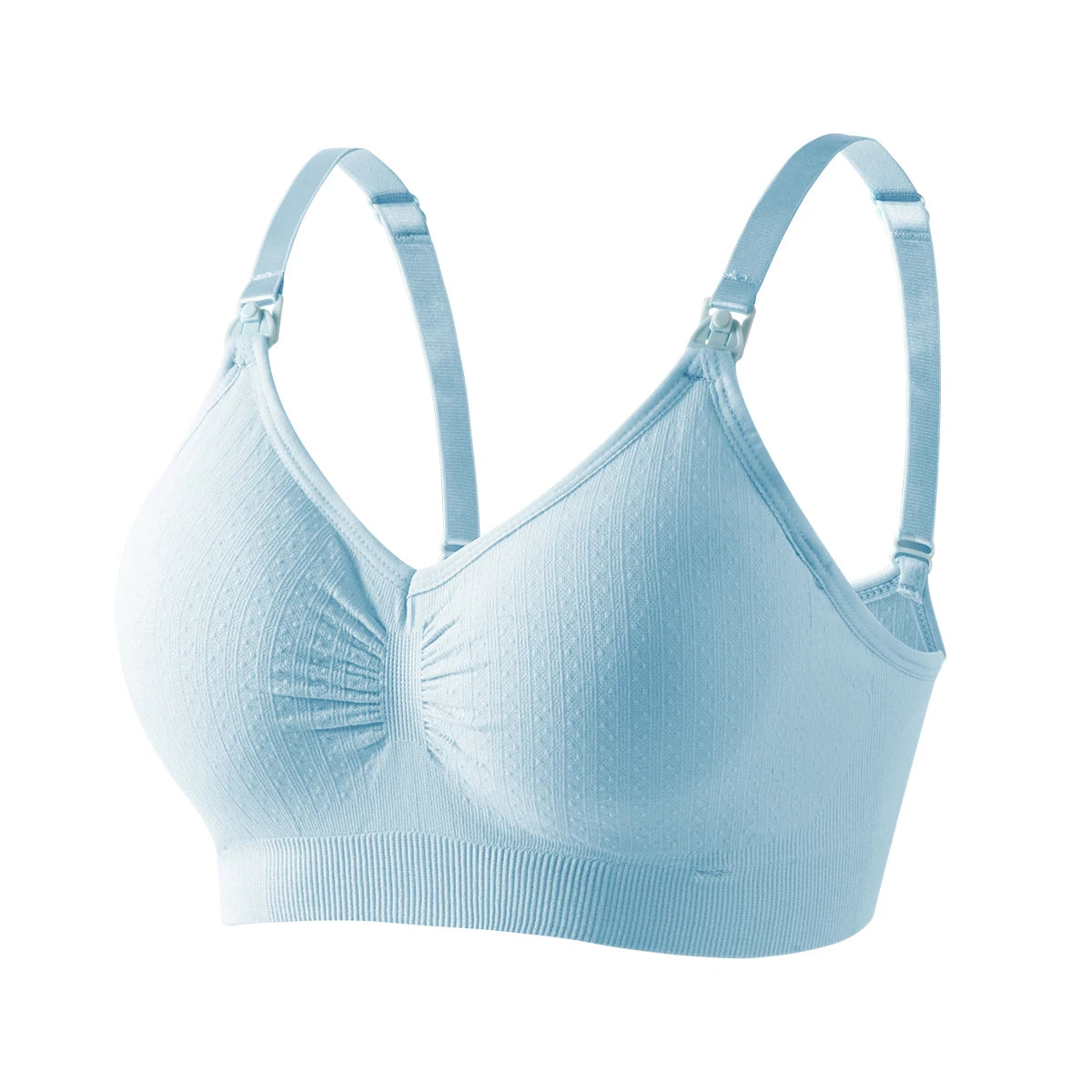 Single Handed Front Buckle Nursing Bra Breathable Women Breastfeeding Underwear