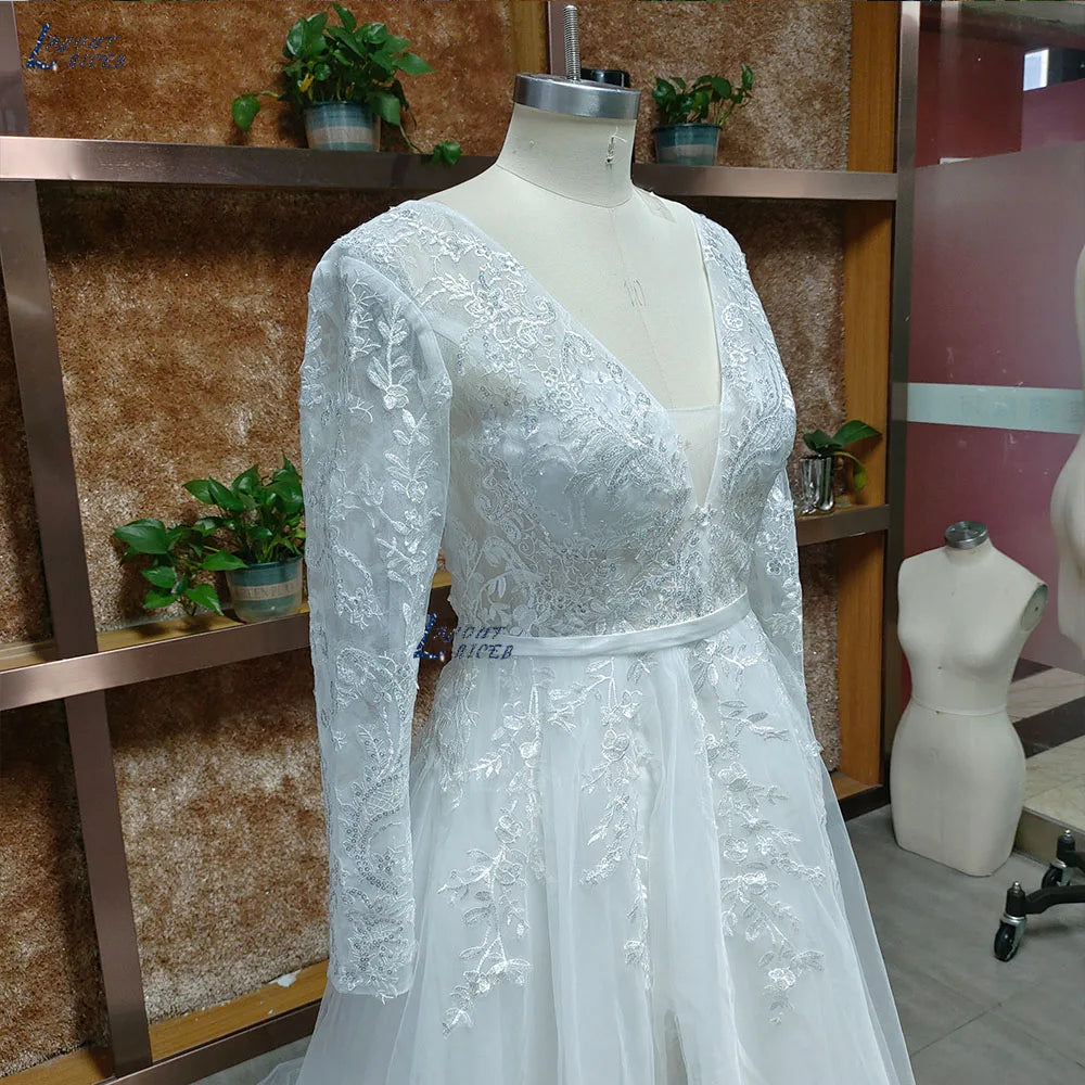 White Bridesmaid Dresses: A-line Wedding Dress For Women Grace Flowers Embroidery