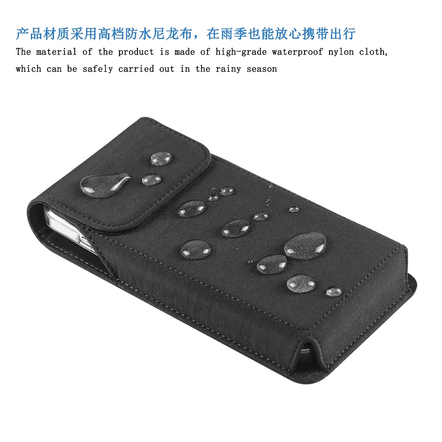 Nylon Belt Clip Phone Case Man Waist Bag For iPhone 17 16 15 14 13 Pro Max Samsung S25 S24 S23 S22 S21 Plus Redmi Holster Cover