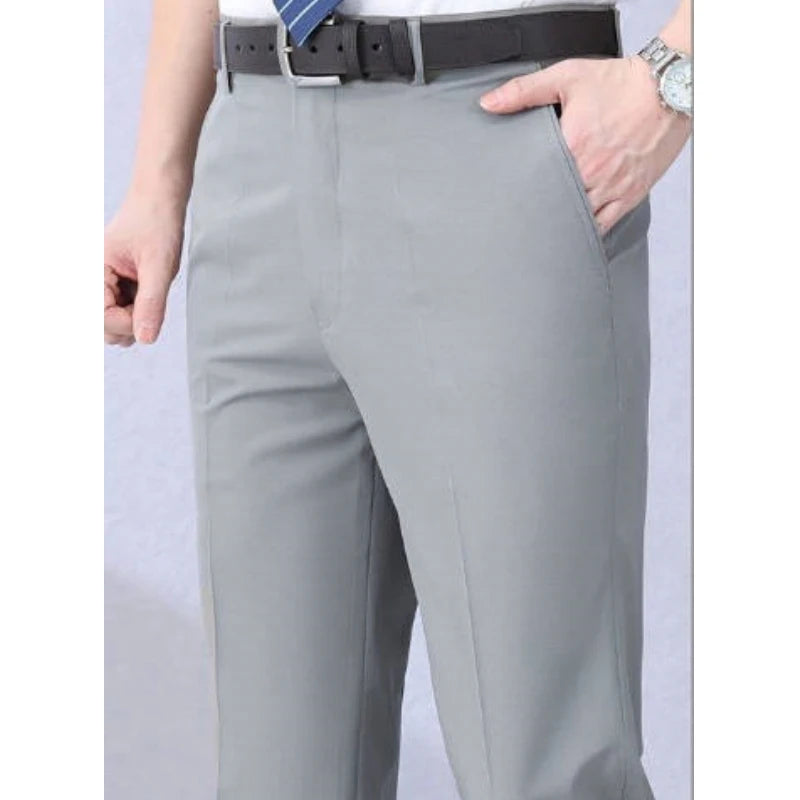 High End Mulberry Silk Men's Suit Pants  Summer Thin Super Sagging Luxurious