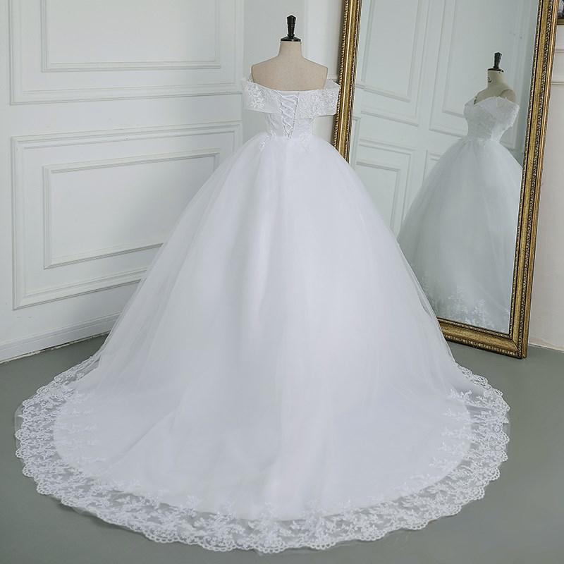 White Bridesmaid Dresses: Ball Gown Wedding Dresses Off The Shoulder Wedding Gowns