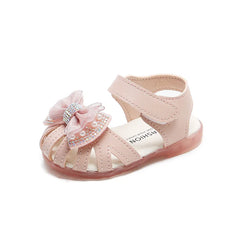 Summer Baby Girls Sandals Bowtie Fashion Pink Princess Toddler Shoes