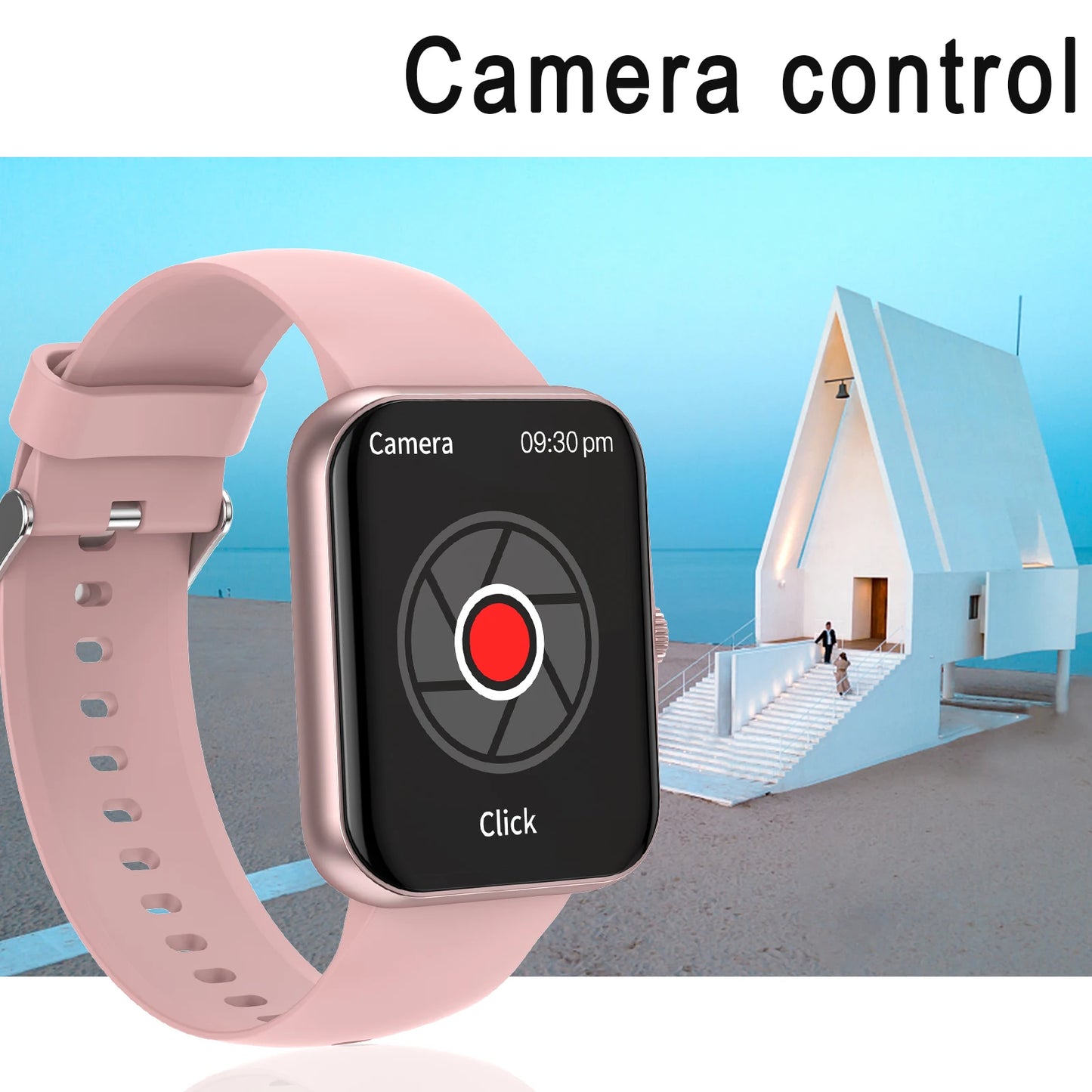 Smartwatch, custom wallpaper, call/message alerts, wireless calling, unisex sports watch, for Android and iPhone