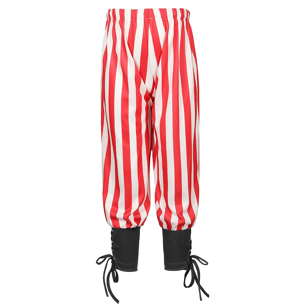 Boys Vampire Medieval Pirate Knight 3Pcs Sets Ruffles Shirt Vest Pants Halloween Stage Performance Outfits Carnival Fantasy Sets