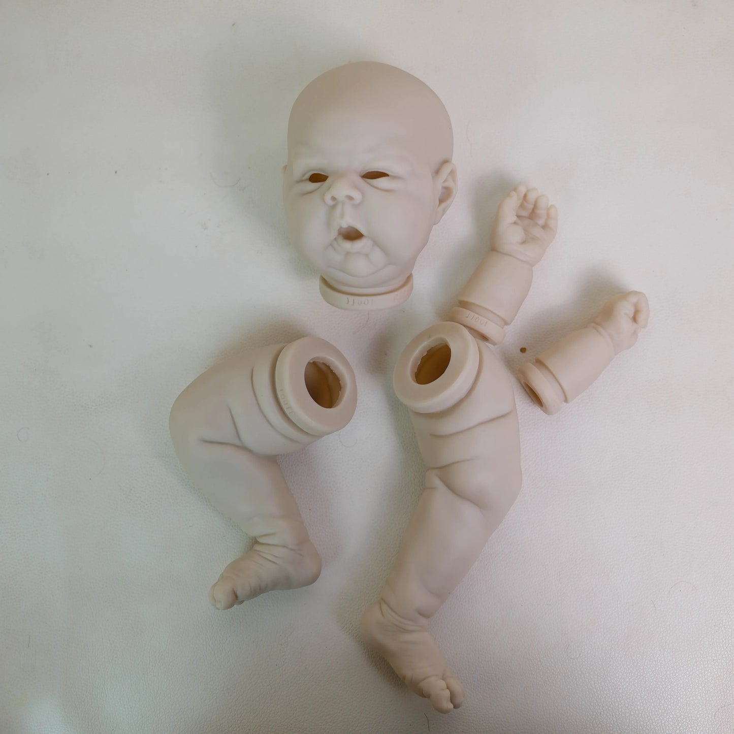 NPK 24inch Unfinished Reborn Doll Kit Limited Edition Gounchi with Cloth Body And Eyeballs DIY Doll Parts for Collectors