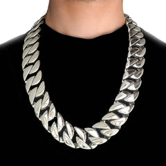 32mm wide and thick Cuban chain, stainless steel bracelet necklace