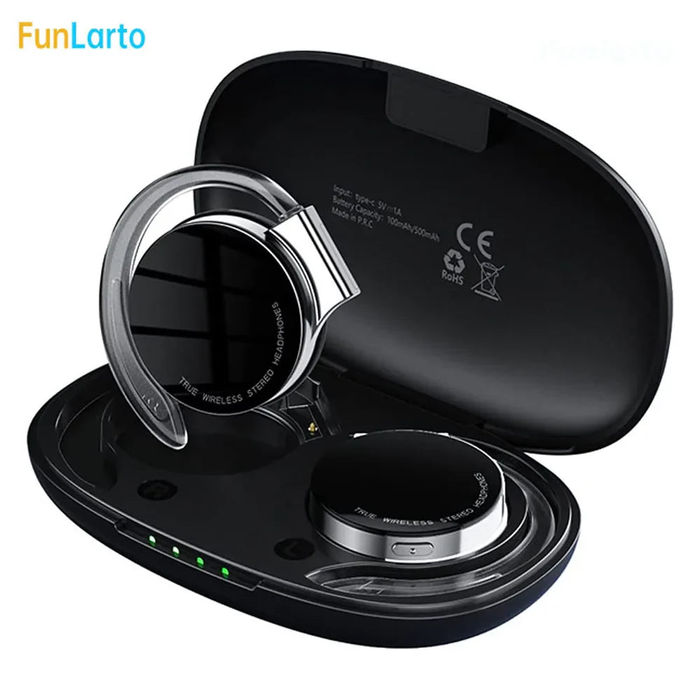 TWS Wireless Headphones Not in-Ear Bluetooth Earphones Night Running Lights Headsets Reduce Noise HD CallS Earbuds Life With MIC