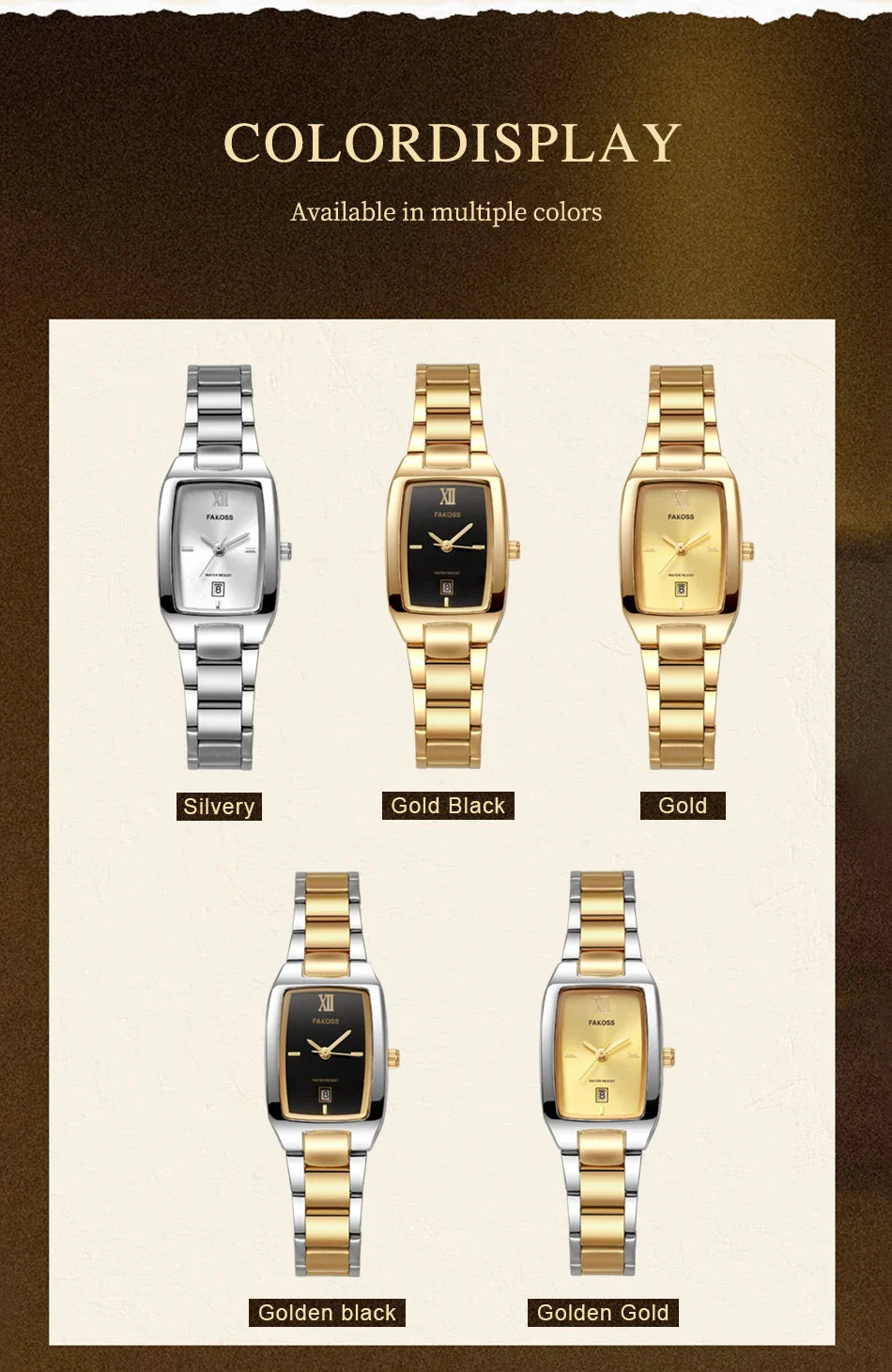 WWOOR Elegant Women's Watch Fashion Stainless Steel Waterproof Ladies Quartz Wristwatch Luxury Bracelet Watches Date Reloj mujer