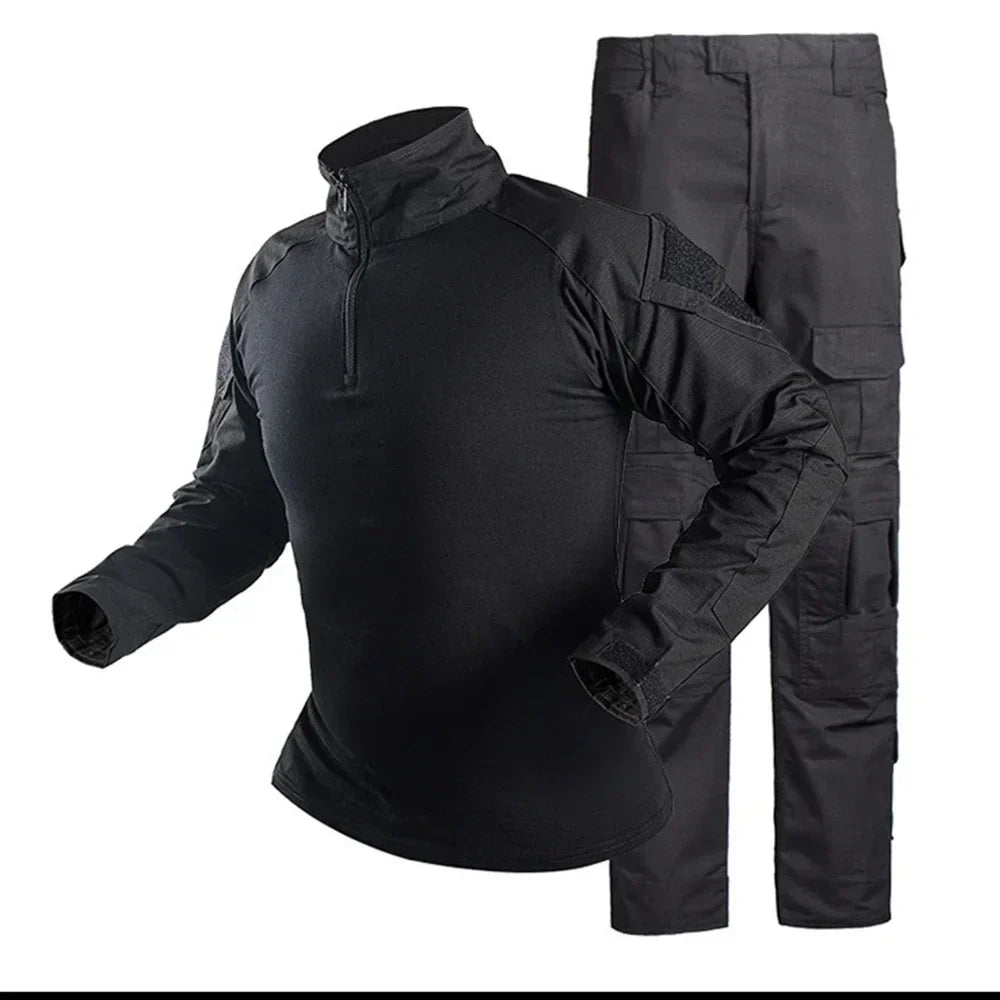 Camo Tactical Uniform Airsoft Ripstop Suit Multi Pocket Suits Hunting Pants Men Trainning Shirts Airsoft Paintball Clothes Sets