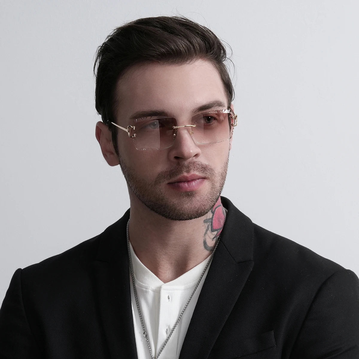 Sunglasses fashion square metal legs glasses for men women