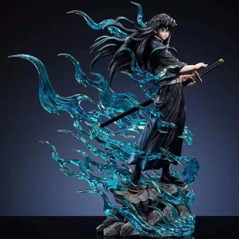 Demon Slayer Tokitou Muichirou Pvc Action Figure 33cm Anime Figure Gk Statue Model Toys Collection Doll Kids Christmas Gift Toy