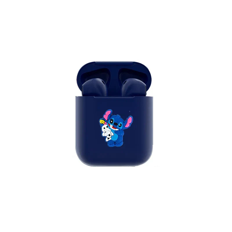Disney's New TWS i12 Wireless Headphones Bluetooth Stitch 5.0 Headphones Matte Macaron Headphones with Microphone Handsfree