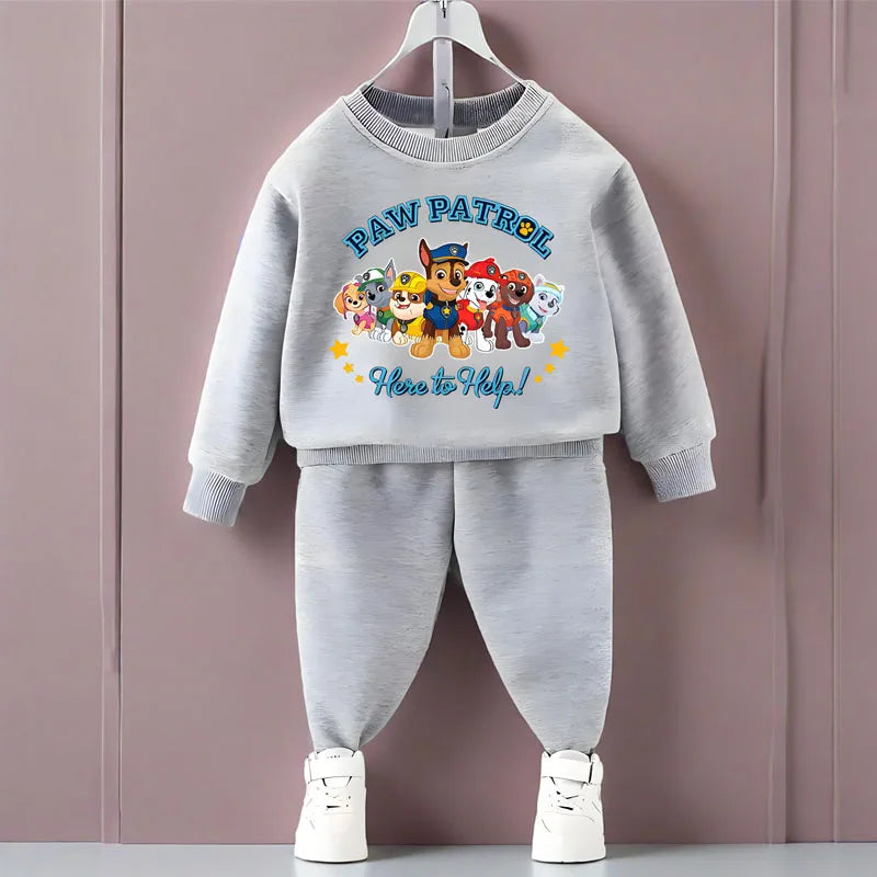 PAW Patrol Printed New Boys Pullover and Trousers Two Piece Sets Autumn Kids Casual Hoodies Set Spring Children Sweatsuits