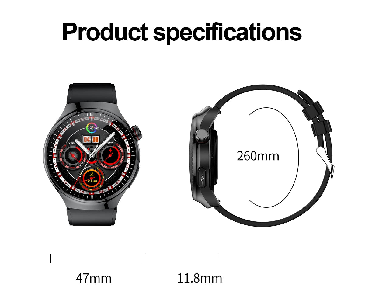 2025 New Nursing Grade Smart Watch Blood oxygen Blood Lipid Uric Acid ECG+PPG Body Temperature Bluetooth Call Health Smartwatch