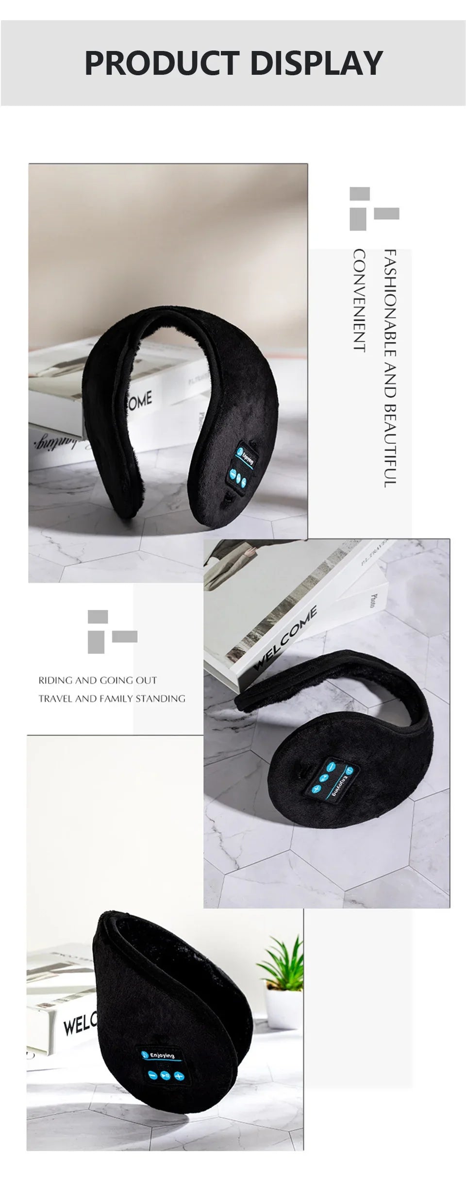 Wireless Ear muffs Bluetooth Headphones Earmuffs Winter Earplug Casual Cap Sports riding warmer Earmuff men women music Earphone