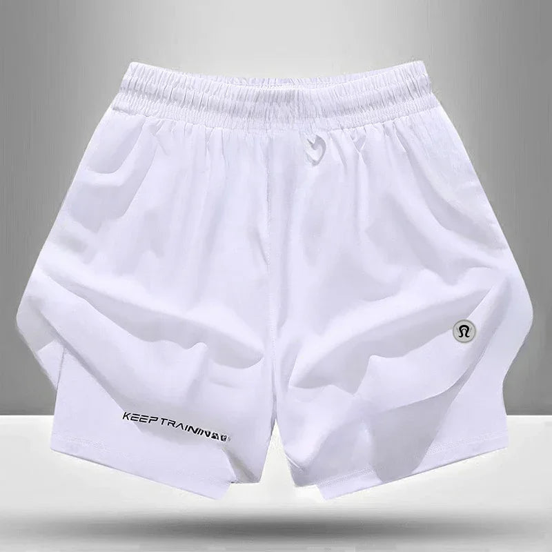 Quick-drying Summer Sports Shorts Men's and Women's Quick-drying Ice Silk Thin Yoga Fitness Training Three-point Pants