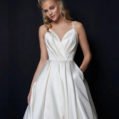 Wedding Dresses Beach Boho Spaghetti Straps Bridal Gowns Sleeveless