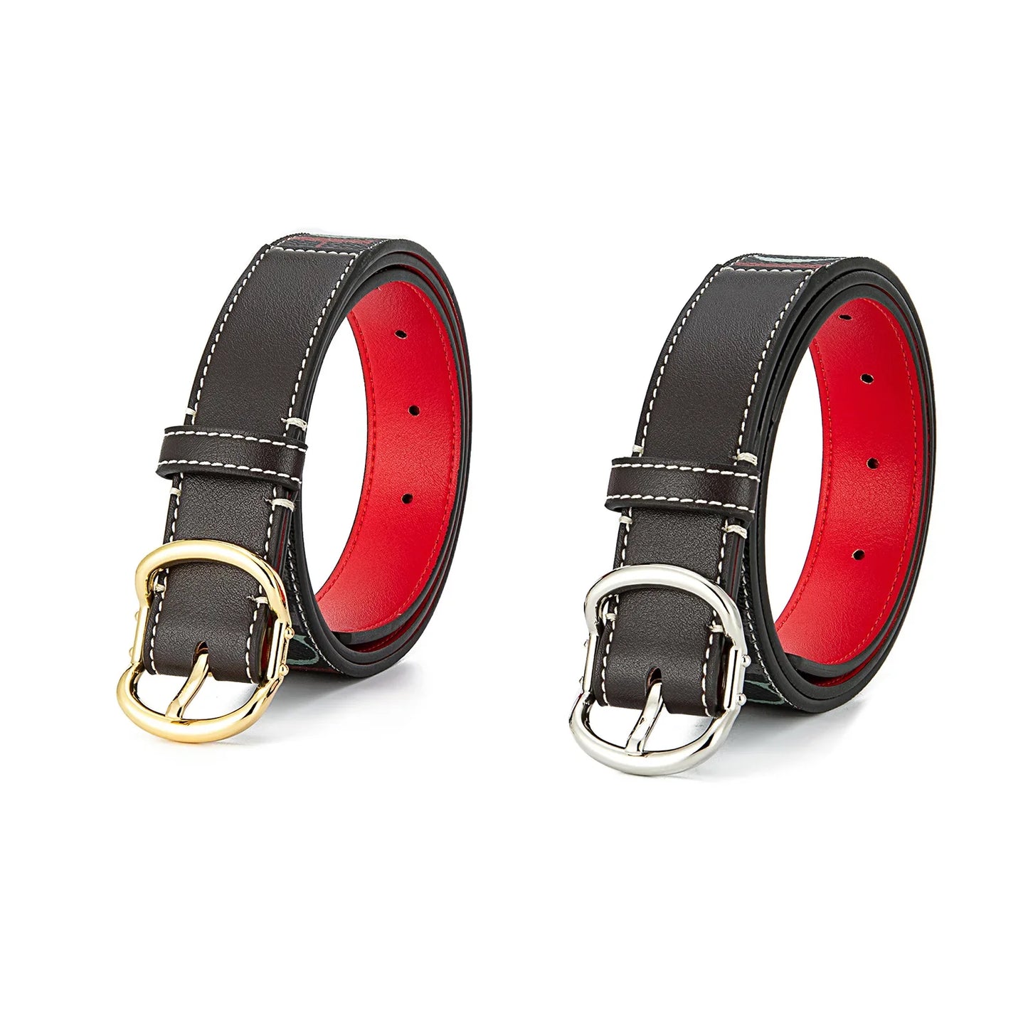Women's Leather Belt High Quality Casual Trendy Color Letter Print Simple Elegant Waistband Fashion Versatile Strap Hot Sale