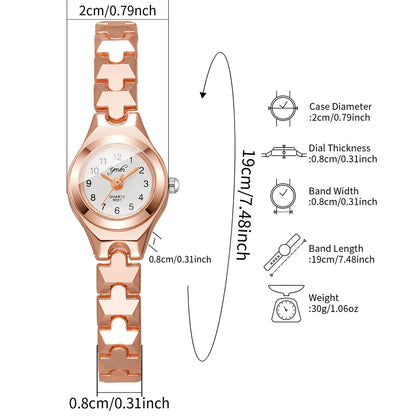 Elegant Small Arabic Dial Women Watches Thin Strap Ladies Quartz Wristwatch Reloj Mujer Girls Clock Gift(Without Box)