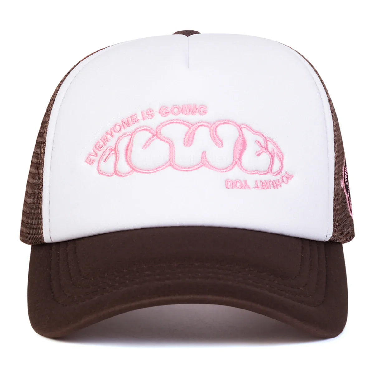 Unisex EVERYONE IS GOING Embroidery Baseball Net Caps Spring and Summer Outdoor Adjustable Casual Hats Hip Hop Hat Sunscreen Hat
