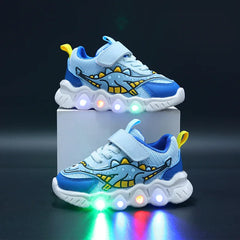 Tennis Shoe LED Children Trainer Cartoon Boy Casual Sneaker for Boy