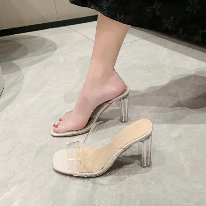 Summer High Heels Women Shoes Fashion Transparent Heels
