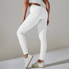 Solid White Women Leggings Seamless Gym Leggings Quick Dry Fitness Pants