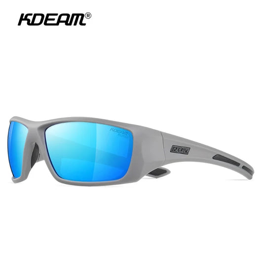 KDEAM Outdoor Sports Polarized Sunglasses Men's Fishing TR90 Frame UV Protection Lens Shield Sun Glasses Women Eyewear with Box