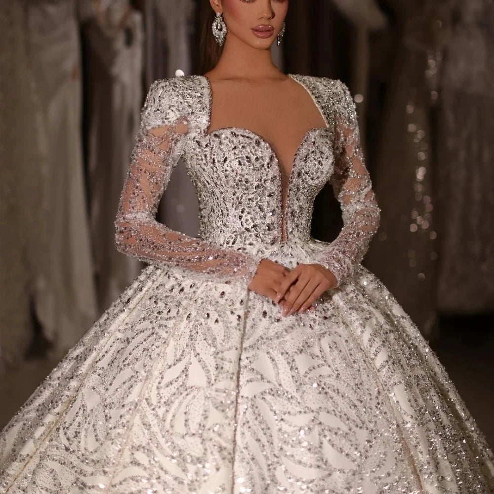 White Bridesmaid Dresses: Wedding Dresses Crystals Beading Dress For Bride Shiny