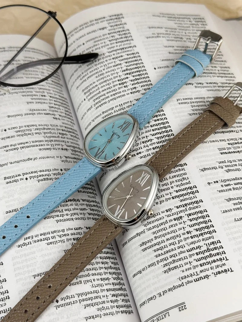 Famous Brand Women Quartz Watch Luxury Gift Ladies Snake Head Female Watch Fashion Red Leather Strap Wristwatch Dropshipping