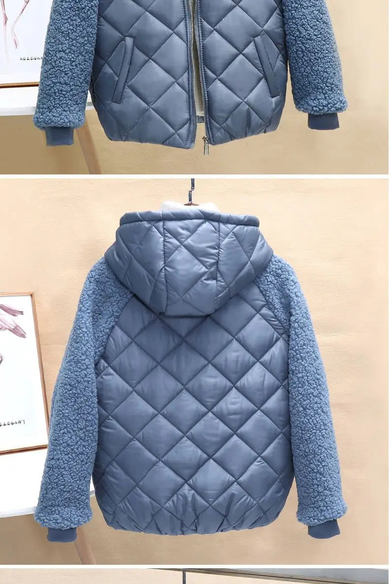 Down Cotton Jacket Female Short Coat Autumn Winter Women's Hooded Loose