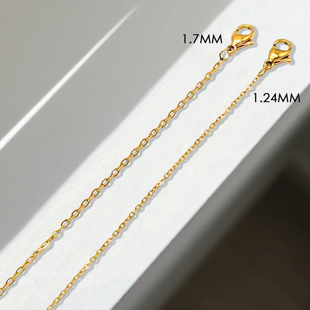 eManco Fine Chain Necklace Stainless Steel Gold Color Pendants Short Long Statement Women  Colar Gift Stainless Steel Jewelry