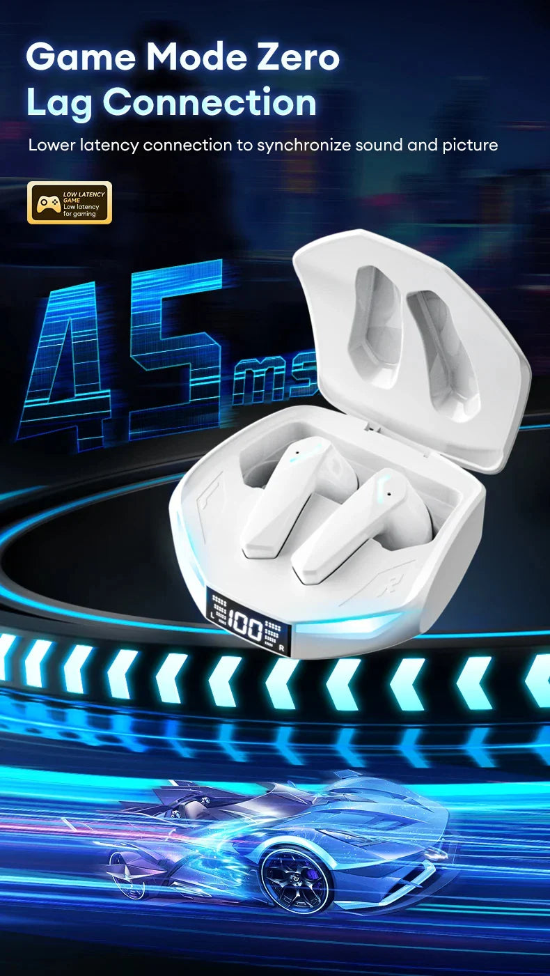 Original Lenovo XT53 Bluetooth V5.4 Earphones LED Power Display Gaming Headphones Waterproof Anti-sweat Upgraded Wireless Earbud