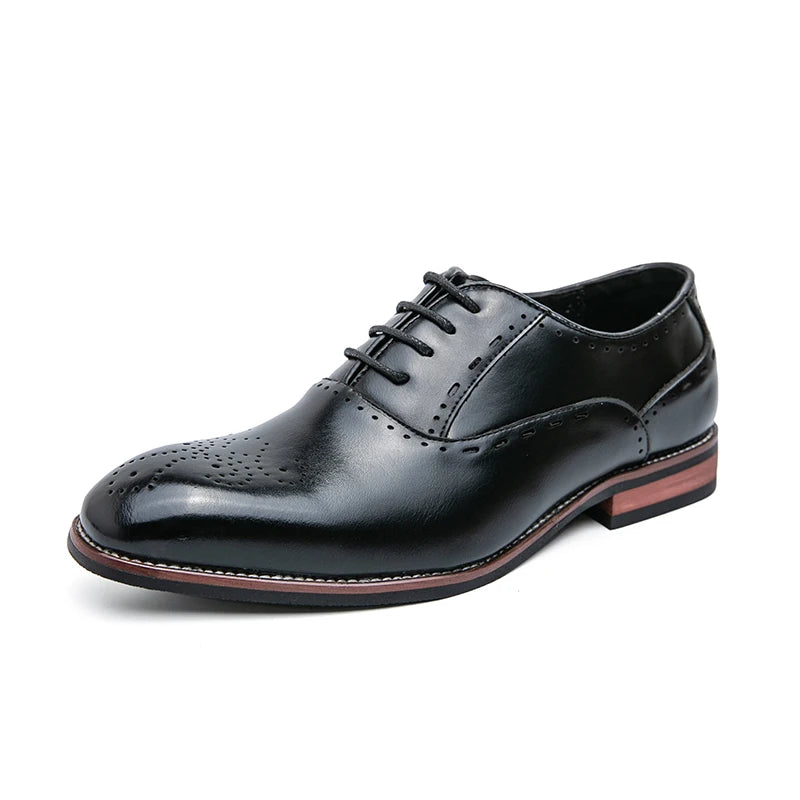 High Quality Business Formal Leather Shoes Mens Casual Dress Shoes Classic Italian Formal Oxford Elegant Shoes Men Office Shoes