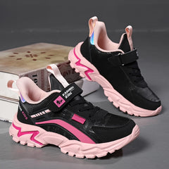 Children Sneakers Casual Shoes for Girls Pink Comfortable Leather Running Sports Kids Girl Flat Breathable Shoes