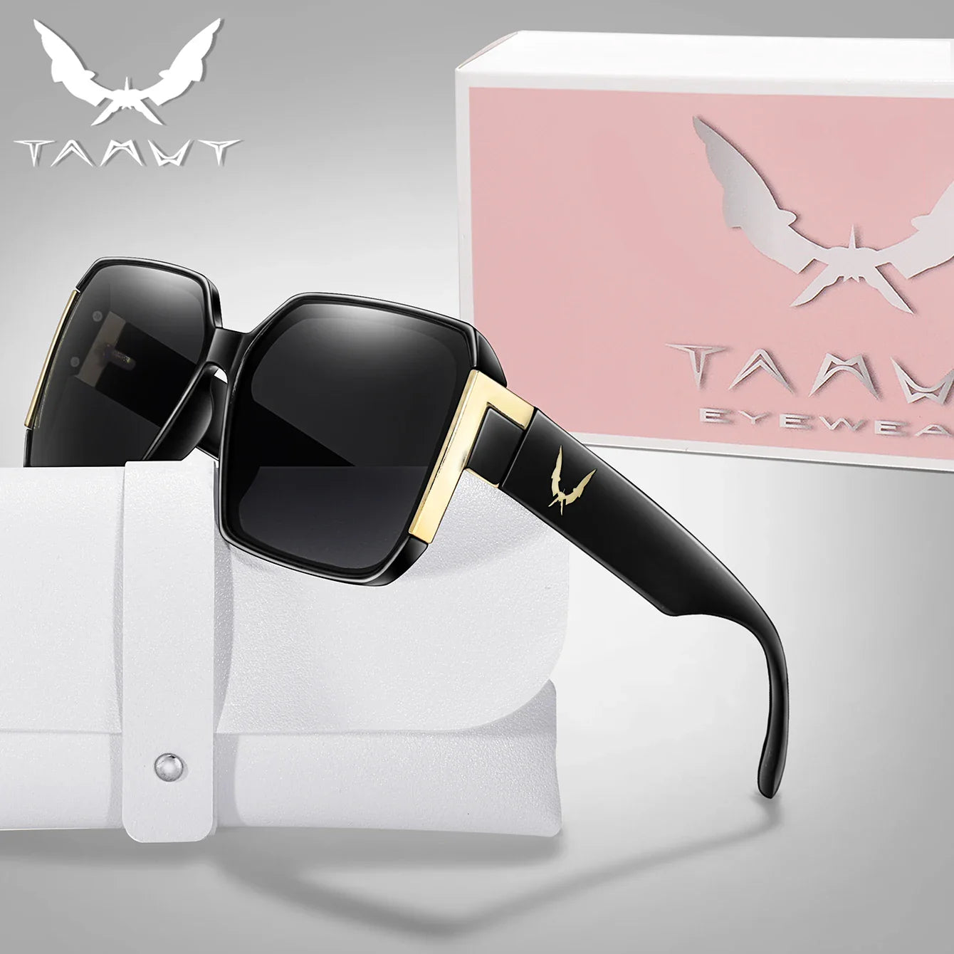 Fashion Sunglasses for Women Casual Square Shades with UV Protection for Daily wearing, Fishing, Driving, Golf, Travel With Box