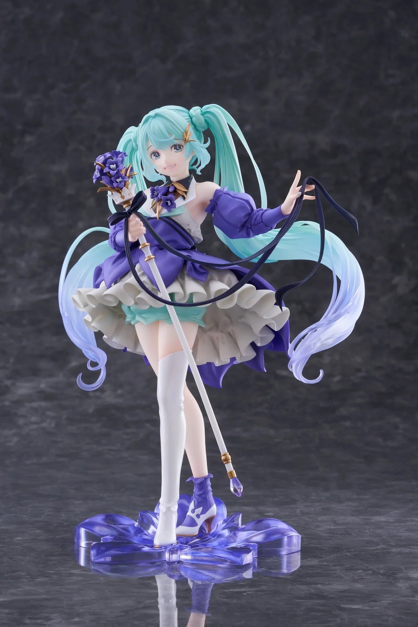 Original Taito Vocaloid Hatsune Miku 2024 Birthday Flower Ver. Figure Amp 21cm Figurine Collectible Anime Model Toy Kid Gifts