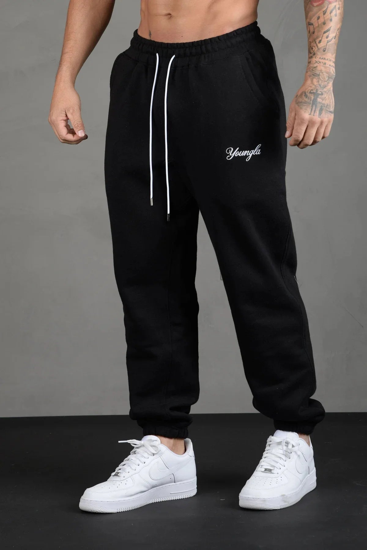 Men's Casual Sports Pants, Outdoor Gym Sports Equipment, Cotton Embroidered