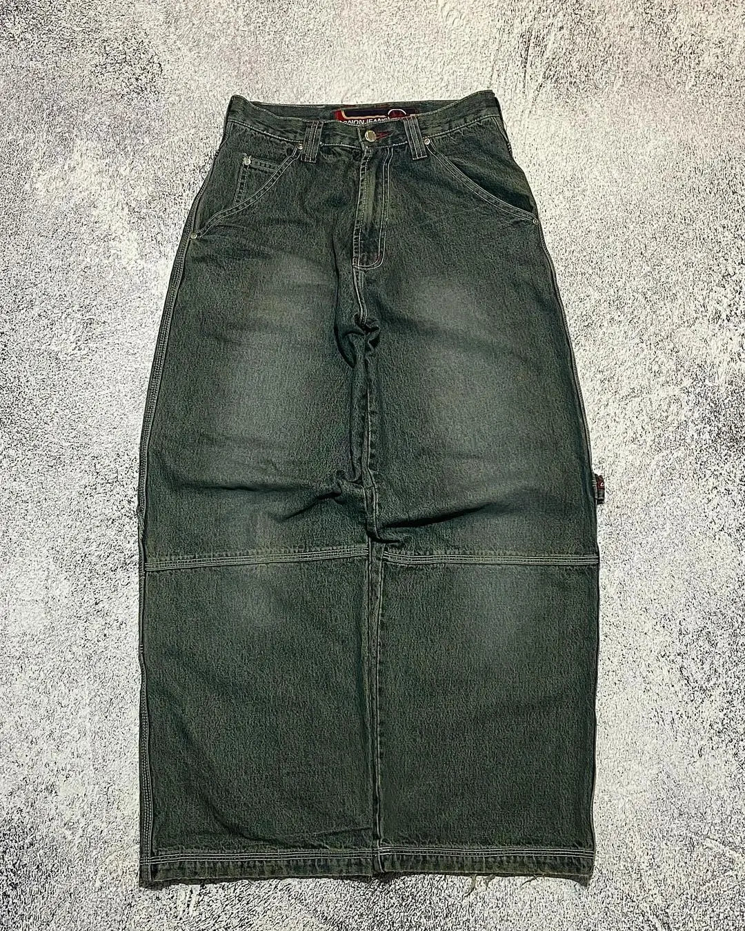 Classic Vintage Straight Pants Baggy Letter Print Women  High Street Casual Trousers