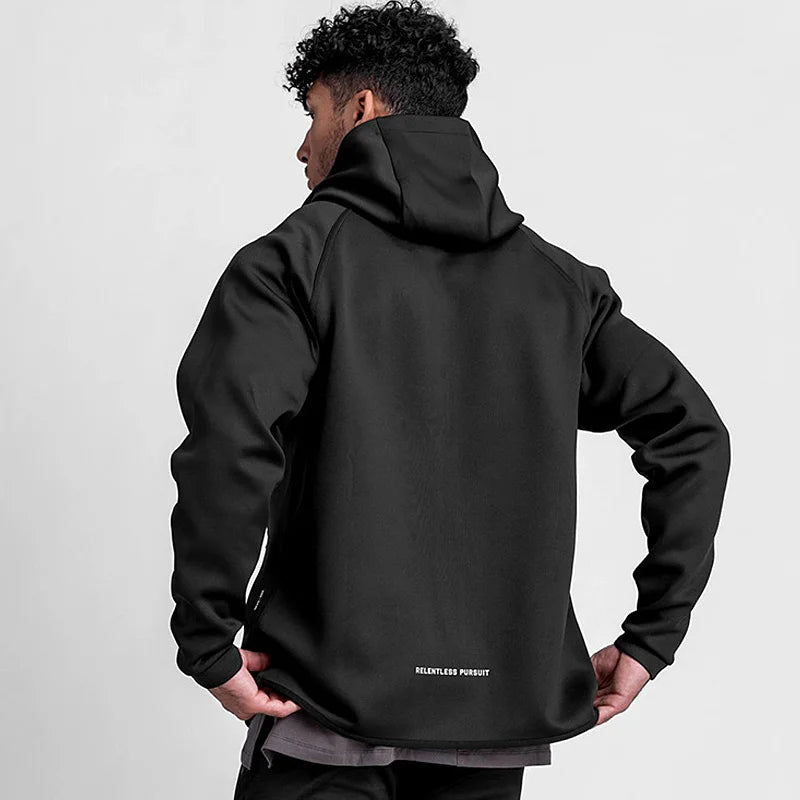 Gym Men's Hoodies Sweatshirts Hoodie Men Fitness Hooded Zipper Jacket  Hoody Man